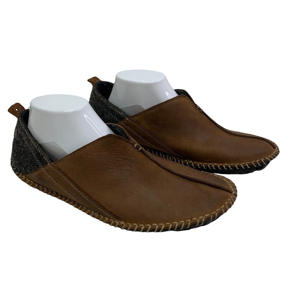 Timberland Smartwool Mens Sz 8 Front Country Earth Keeper Leather Wool Moccasins